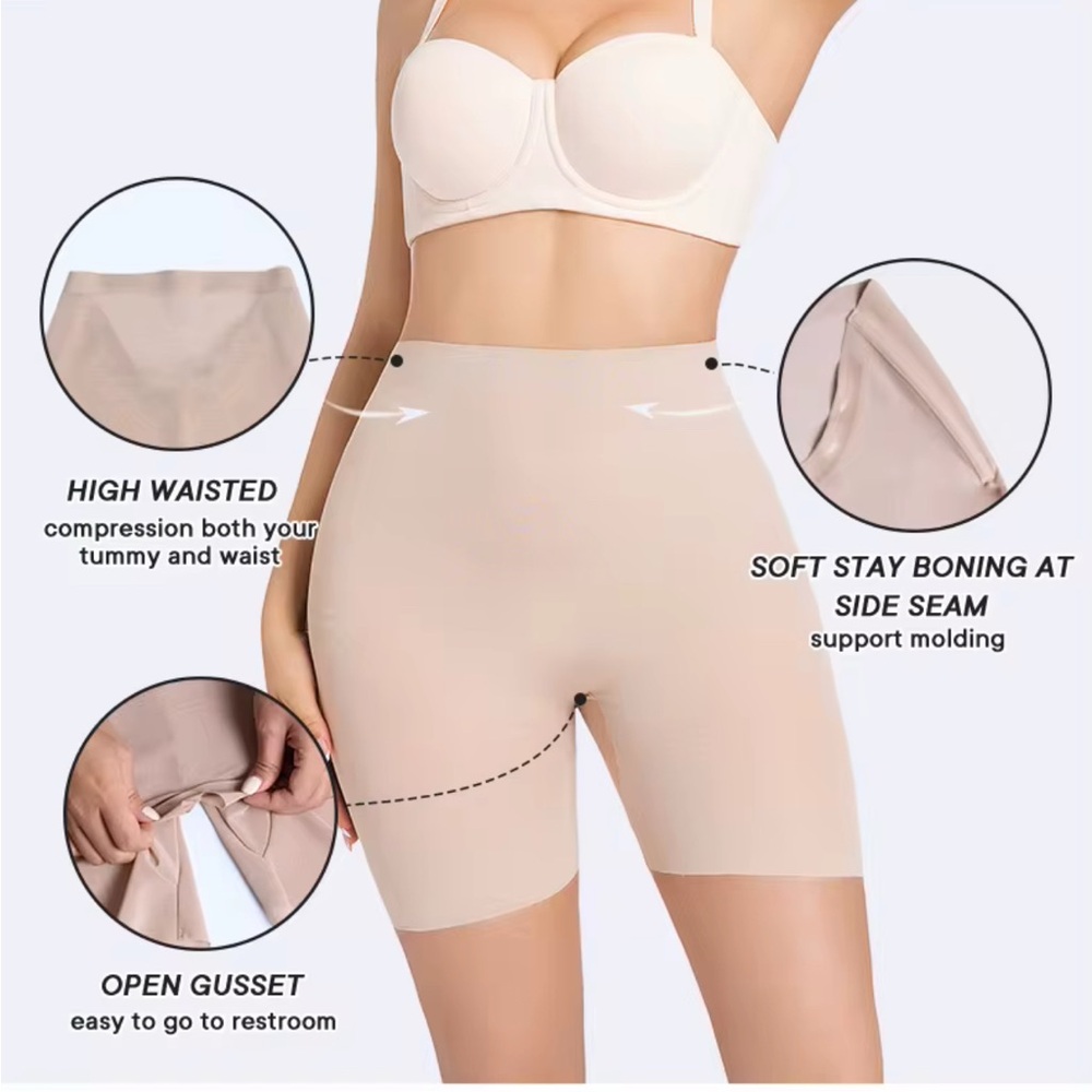 Low Back seamless invisible short tummy control compression Shapewear like skims - Picture 7 of 12